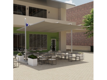 Maistra designerska altana aluminiowa z przesuwanym dachem