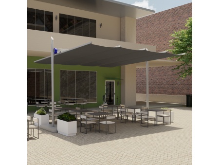 Maistra designerska altana aluminiowa z przesuwanym dachem