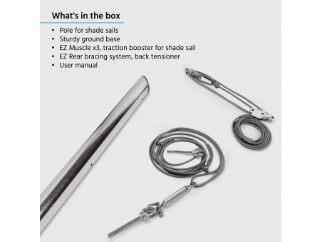 EZ Mast Inox - Maszt Inox 304 do żagli zacieniających