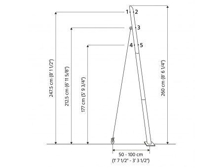 EZ Mast Inox - Maszt Inox 304 do żagli zacieniających