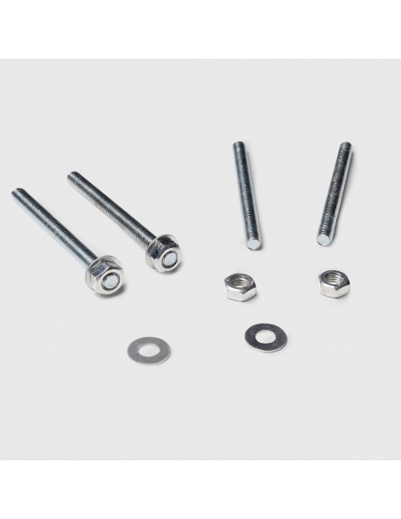 Zestaw 4 szt. - Pręty gwintowane ze stali ocynkowanej M12 - 13 cm