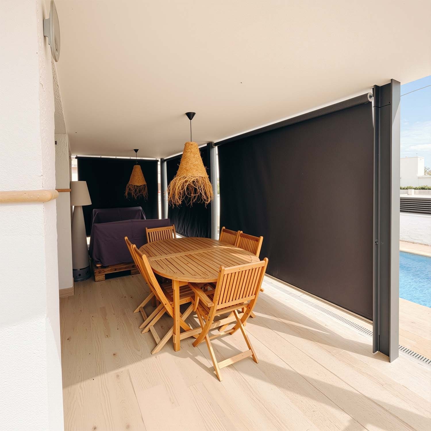 Reef Roll - Markiza pionowa z kablami bocznymi w zestawie - STANDARD 2