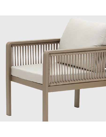 Genova: ręcznie wykonany zestaw ogrodowy z plecioną liną