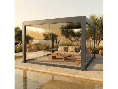 Przesuwne przeszklenia do Lyra T6 - Pergola zamknięta szkłem