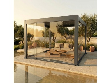 Przesuwne przeszklenia do Lyra T6 - Pergola zamknięta szkłem