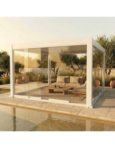 Przesuwne przeszklenia do Lyra T6 - Pergola zamknięta szkłem