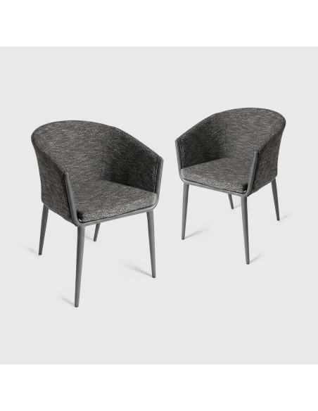 Mitara: Fotel Jadalniany Outdoor z Tkaniny Barwionej w Masie