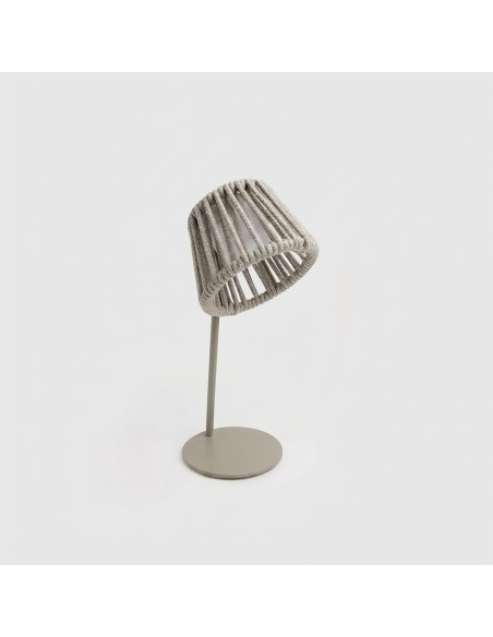 Mini Ropelle: Lampa stołowa z liny Olefin, ładowalna