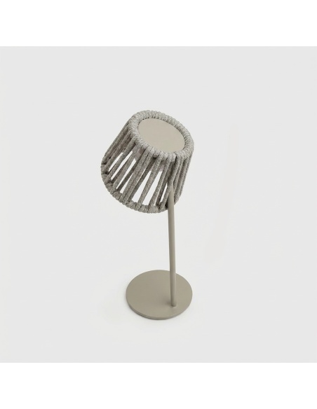 Mini Ropelle: Lampa stołowa z liny Olefin, ładowalna