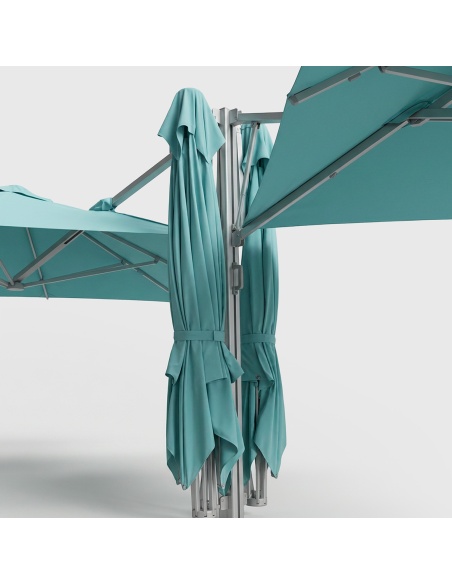 Cygnus Qadro: Parasol Cantilever z Czterema Tkaninami 6×6 m
