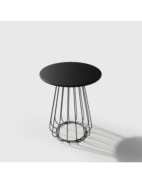 Plaka: Designerski Stolik Bistro do Ogrodu z Pręta Stalowego