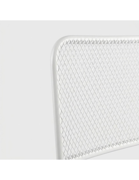 Fornax: zestaw 4 żelaznych krzeseł ogrodowych z metalową siatką