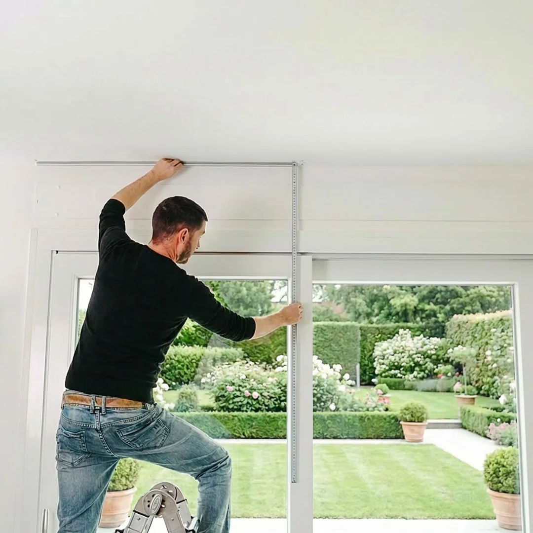 Schemat wysokości rolety - od punktu mocowania do parapetu lub podłogi